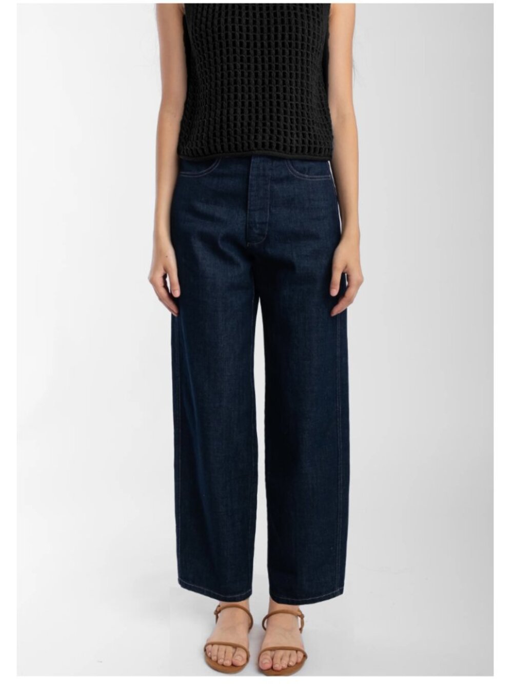 Micaela Greg Dark Indigo Panel Jean
